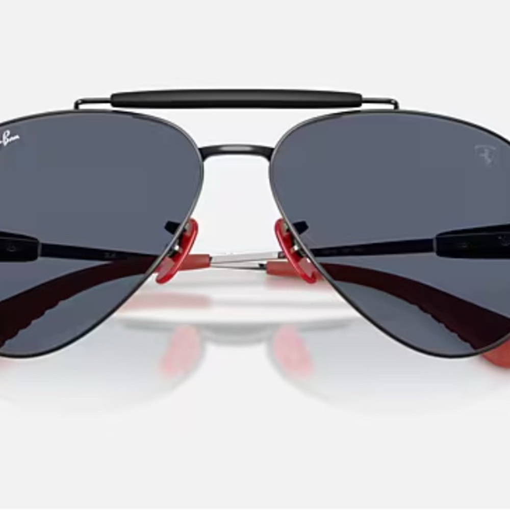 Ray-Ban Aviator Ferrari collection Sunglasses with Black and Red